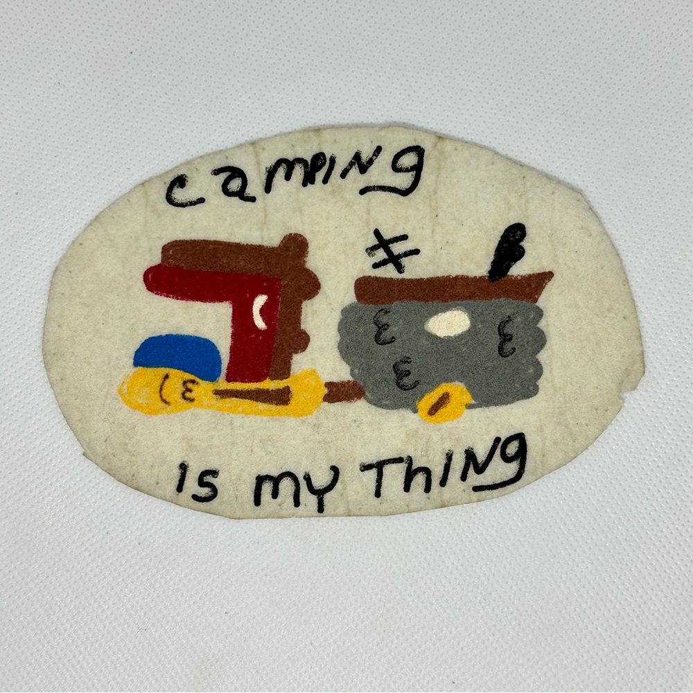 Camping patch ⛺️ hand painted